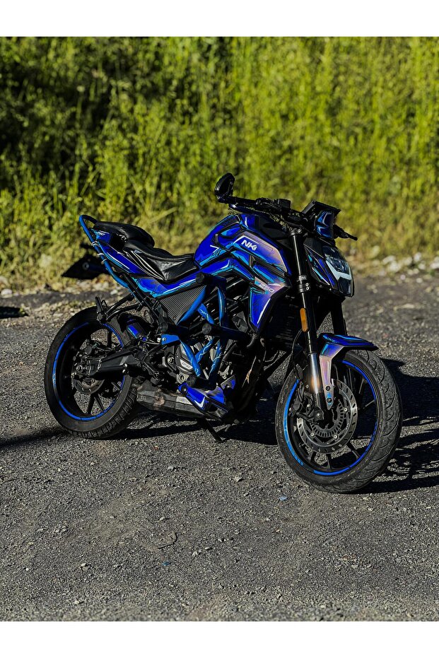 Cf Moto Nk 250 Blue Cartoon Pattern Full Fairing Graphics Kit, Motorcycle Sticker Set