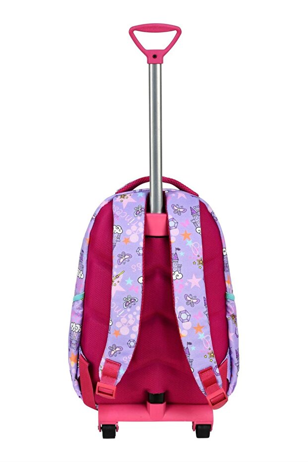 حقيبة مدرسية ابتدائية بنمط فروزن مع ممسحة + حقيبة غداء - 5