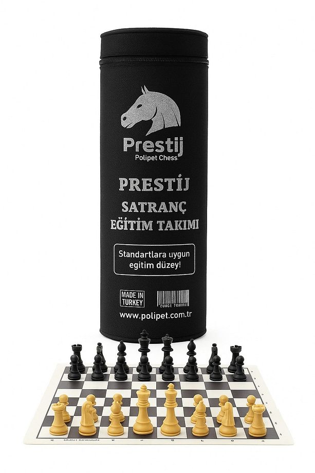 Prestij Rulo Satranç Takımı Eğitim Seti Katlanabilir Biala Derisi Rulo Okul ve Turnuva için Uygundur - 1
