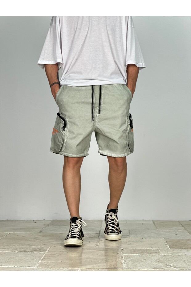 Premium Kalite Mint Kot Şort - 2