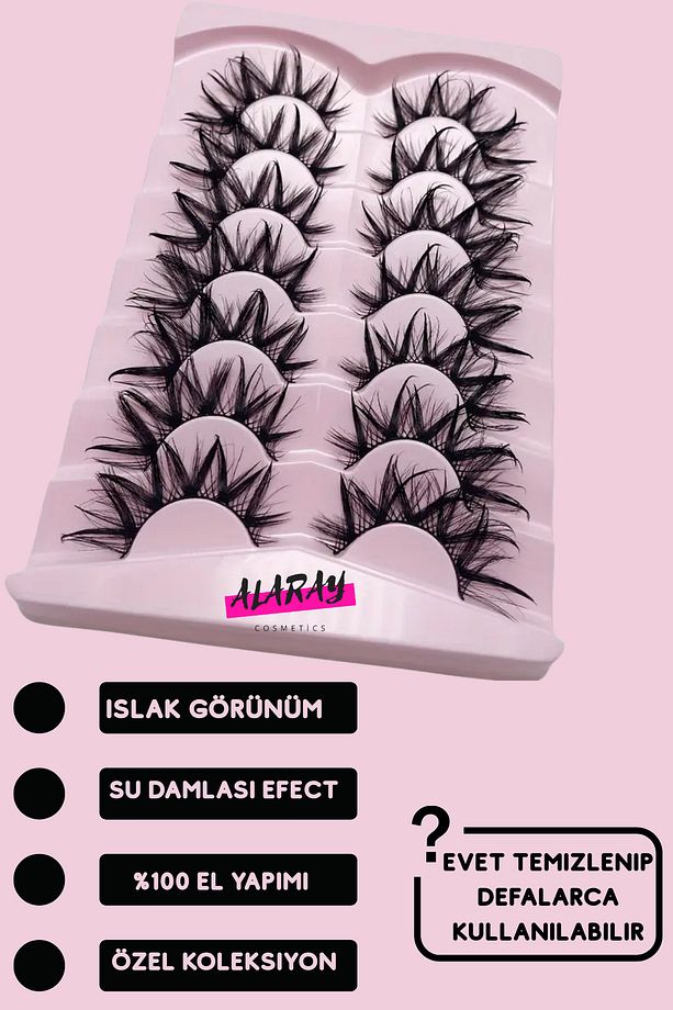 ALARA'NIN KİRPİK KOLEKSIYONUNDAN 3D PERFORMANS LİFTİNG GÖRÜNÜMLÜ EXTRA HACIMLI 7 ÇİFT LUXRY KİRPİK - 6