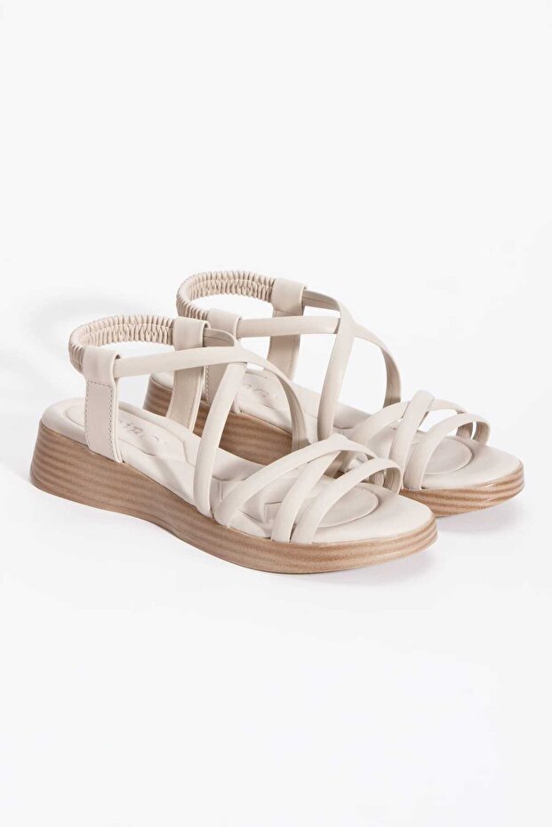 Women's Cross Beige Orthopedic Sandals