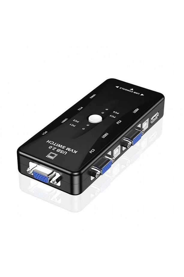 1 Monitör 4 Kasa Kvm Switch 4 Port Usb Kvm Switch - 2