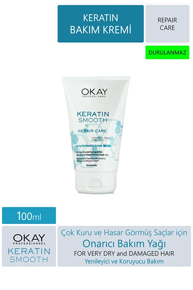 Okay Prof. Keratın Smooth Onarıcı Bakım Kremi 100 ml - 1