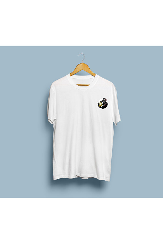 Oversize Wolf Art Devil and Angel Design Unisex T-Shirt