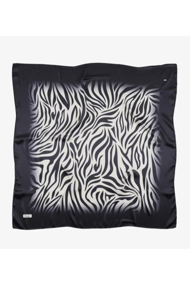 Zebra pattern crystal scarf - 1