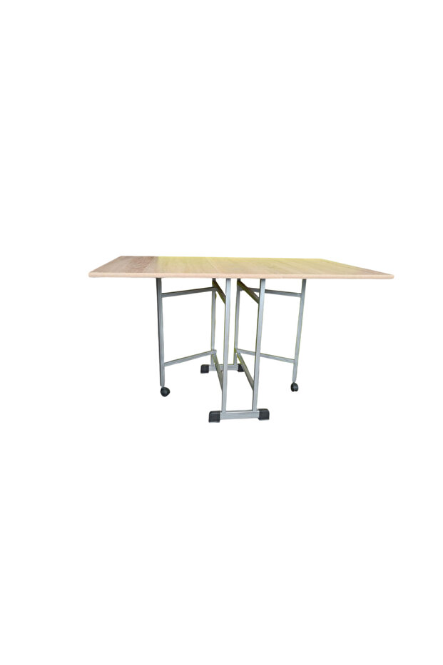 Montajı Yapılmış Katlanır 6-8 Kişilik Ahşap Mutfak Masası (MEŞE) - 3