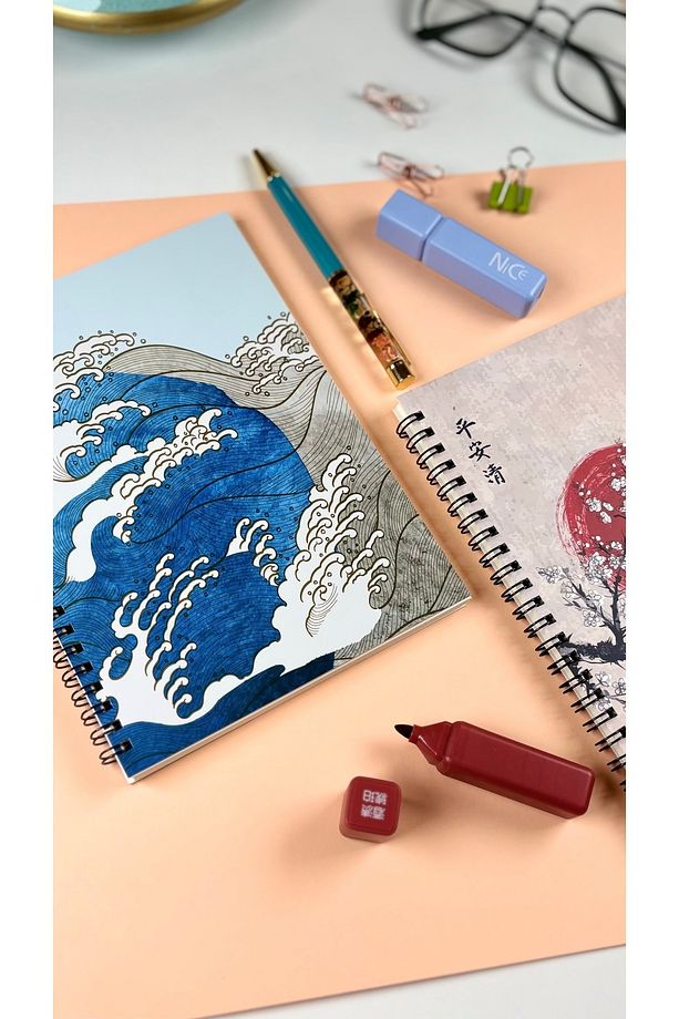 2 Adet Defter - Çelik Spiral - Çizgisiz - A5 - Toplam 180 Sayfa - Kalın Kağıt - 4