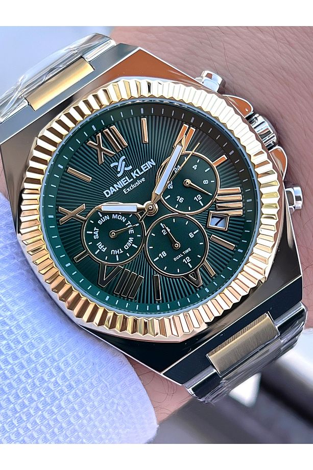 Çelik Kordon Rolex Kasa+Takvim 3 Atm Suya Dayanıklı Erkek Kol Saati EDK.1.10665-7 - 3