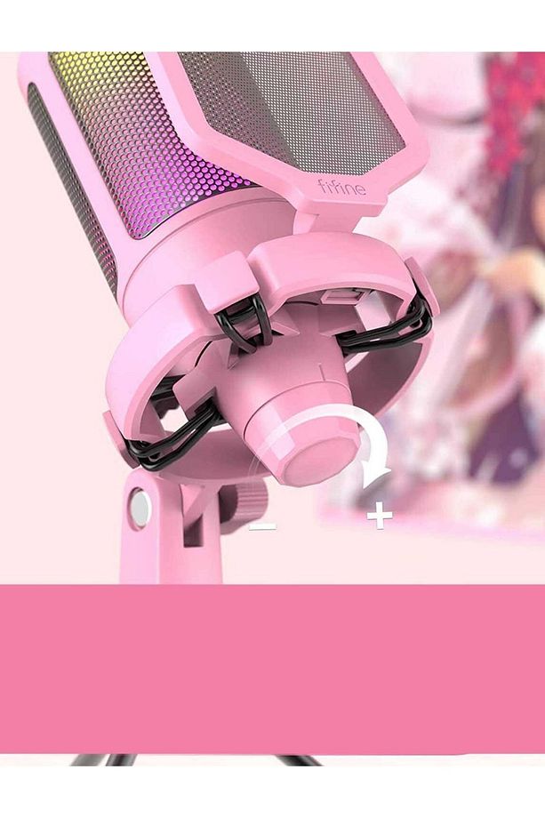 A6v-p - Usb Condenser Rgb Mıkrofon Pembe - 4