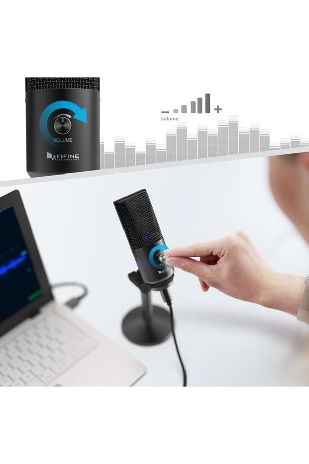 K670b Usb Mikrofon - Yayıncı - Gamer - Youtuber - Bilgisayar - Podcast Mikrofonu (siyah) - 5