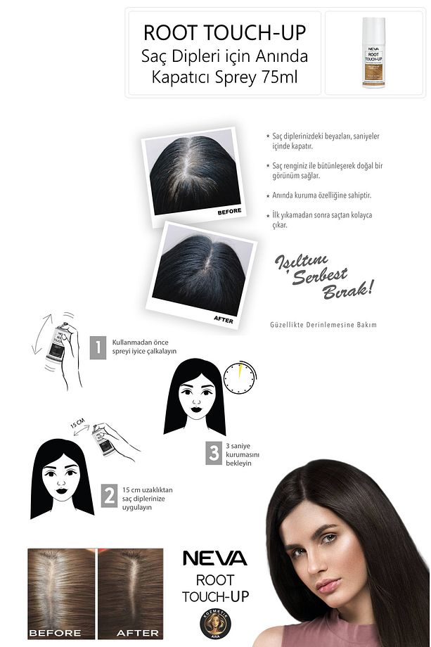 Root Touch Up Kapatıcı Sprey 75ml KIZIL 3 Adet - 2