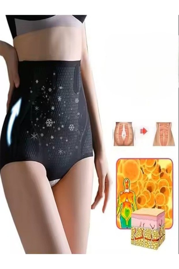Women's V-Control High Waist Shaping Corset Panties | Seamless, Flexible, Black Color