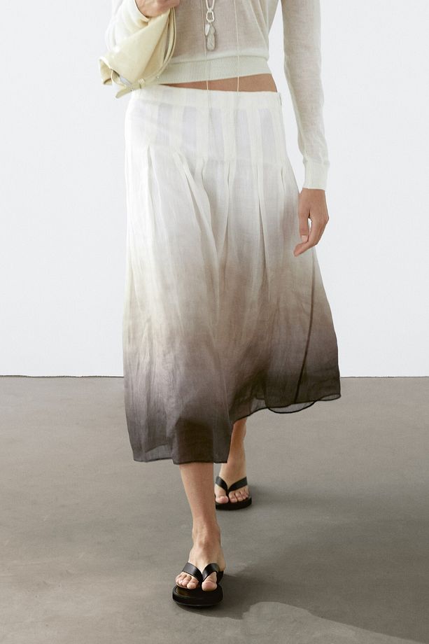 Gradient print midi skirt - 3