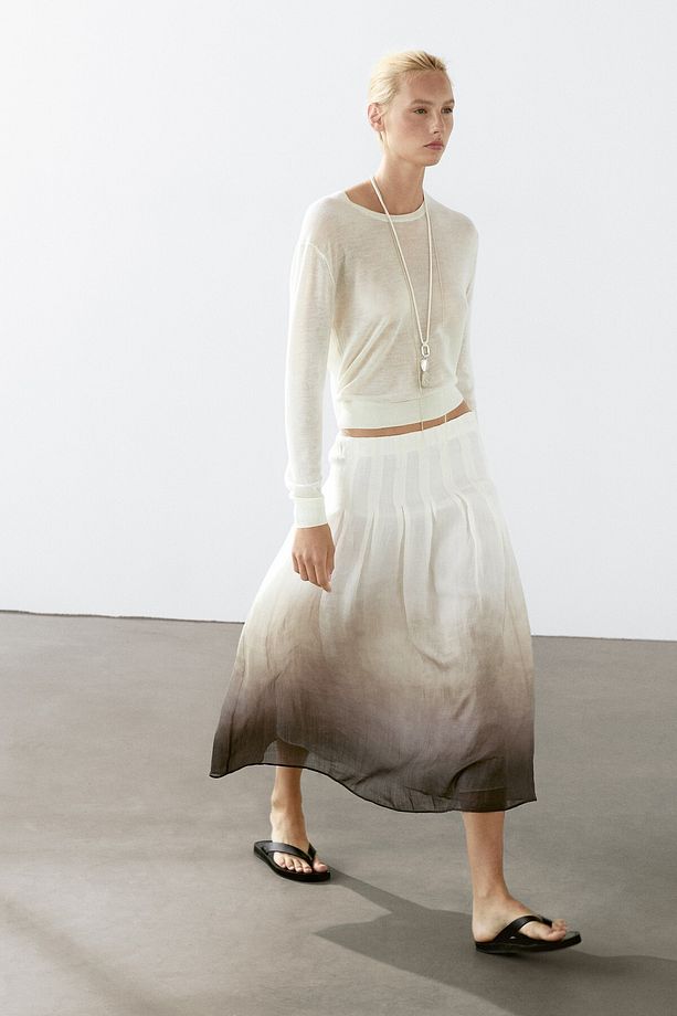 Gradient print midi skirt - 4