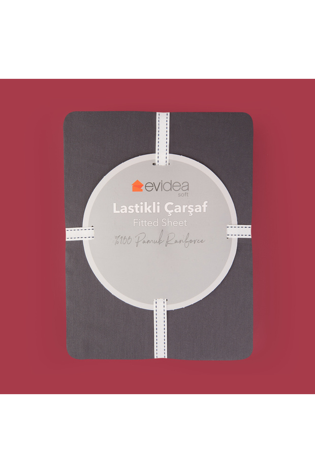 Soft Basic Double Fitted Sheet - Anthracite - 180X200 cm - 4
