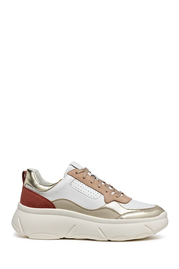 Kadın Beyaz Nebula 2.0 X Bağcıklı Kalın Taban Deri Sneaker D45nhb085cfc1327 - 1