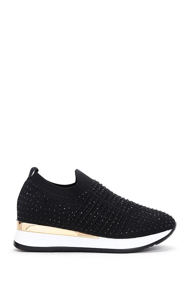 Zero Kadın Siyah Kalın Tabanlı Taşlı Sneaker 25sfd43006f - 1