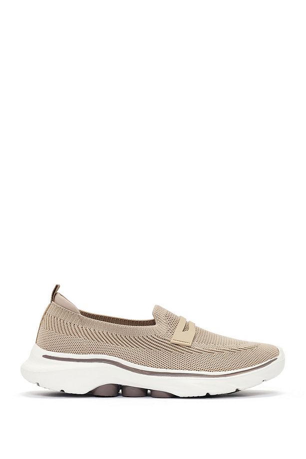Zero Kadın Bej Kumaş Kalın Tabanlı Sneaker 25sfe49516f - 1