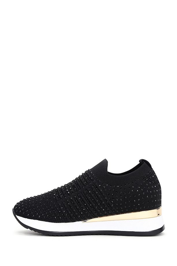 Zero Kadın Siyah Kalın Tabanlı Taşlı Sneaker 25sfd43006f - 2