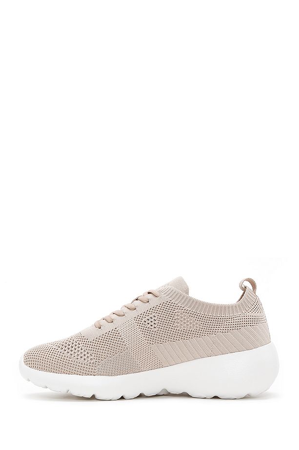 Zero Kadın Bej Bağcıklı Kalın Tabanlı Sneaker 25sfd43026f - 2