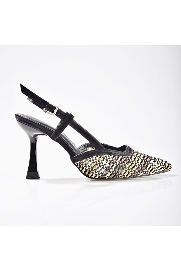 Ek Park Moda K614 Women's Open Back Heeled Shoes