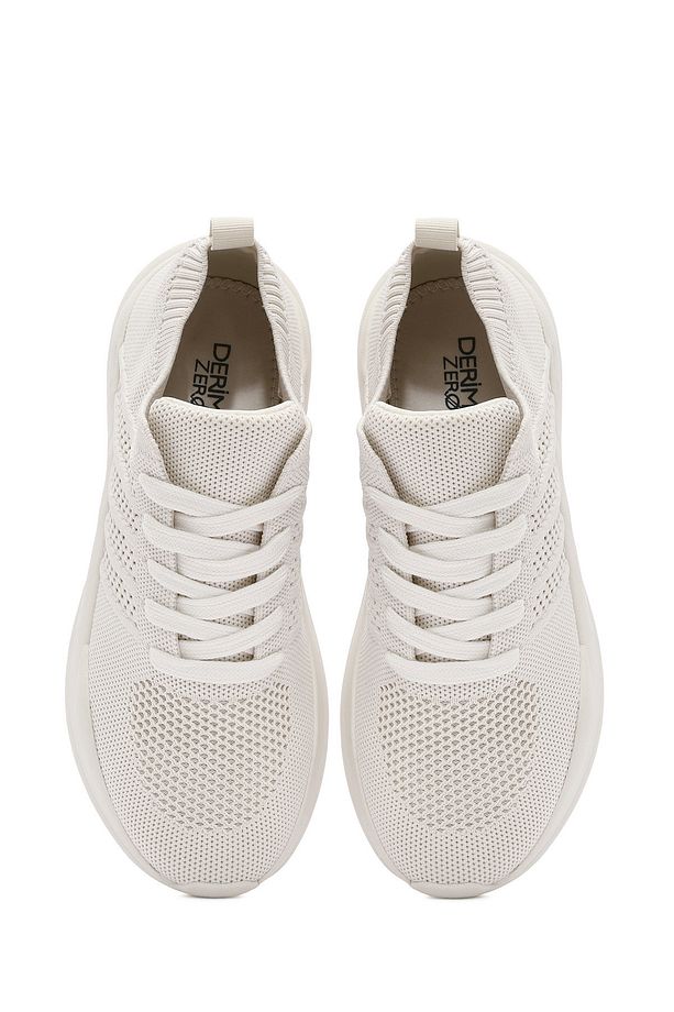 Zero Kadın Bej Bağcıklı Kalın Tabanlı Sneaker 25sfd43146f - 7