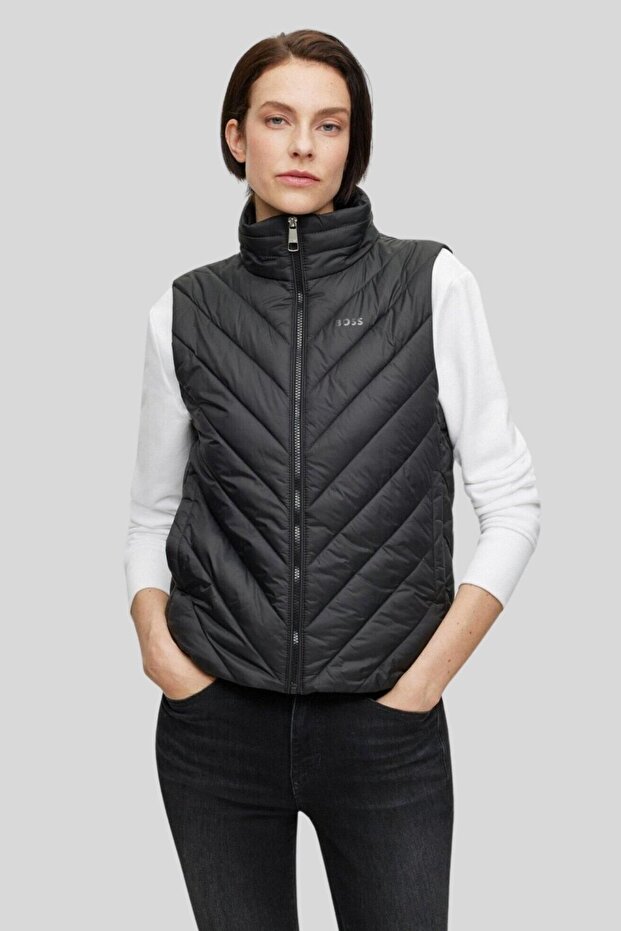 Regular Fit Yelek Siyah - 1
