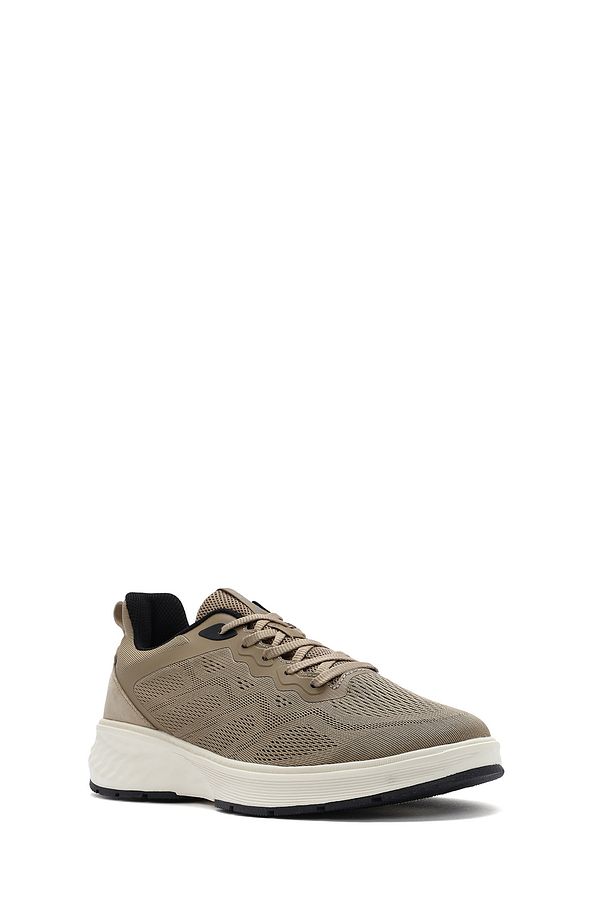 Erkek Bej Bağcıklı Kalın Tabanlı Sneaker 25SFD76016F - 6