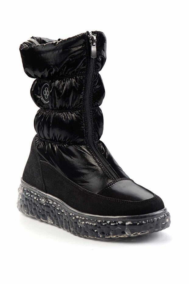 Parlak Siyah Kadın Bot & Bootie K02102031267 - 3