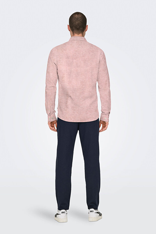 ONSCAIDEN LIFE LS SOLID L Kiremit Erkek Gömlek - 4