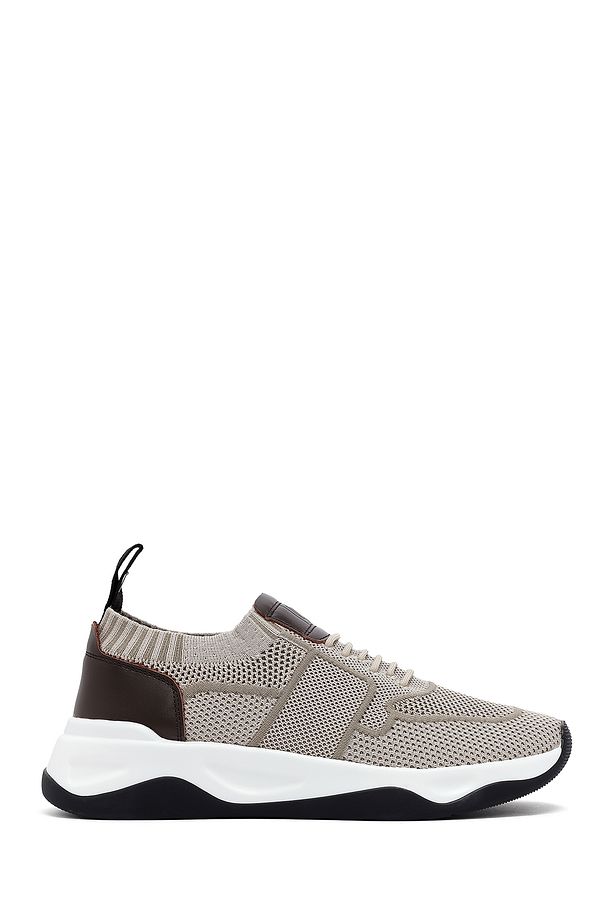 Zero Erkek Bej Kalın Tabanlı Kumaş Sneaker 25sfd69206f - 1