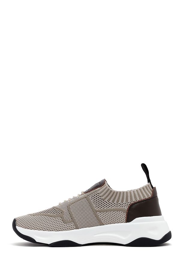 Zero Erkek Bej Kalın Tabanlı Kumaş Sneaker 25sfd69206f - 2