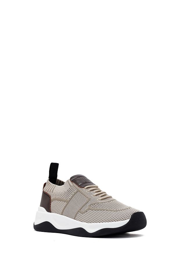 Zero Erkek Bej Kalın Tabanlı Kumaş Sneaker 25sfd69206f - 6