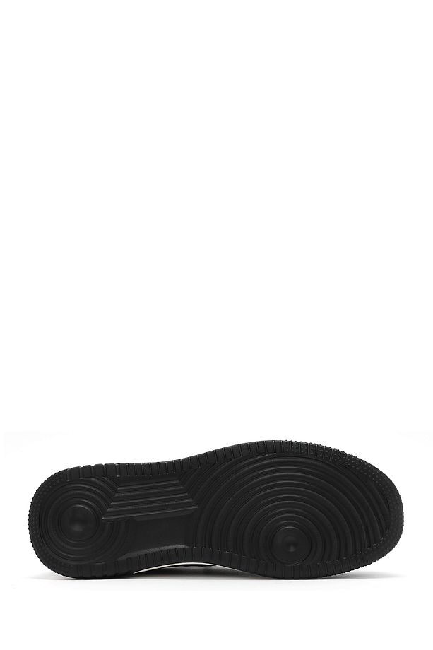 Erkek Siyah Bağcıklı Kalın Tabanlı Deri Sneaker 25SFD693518 - 4