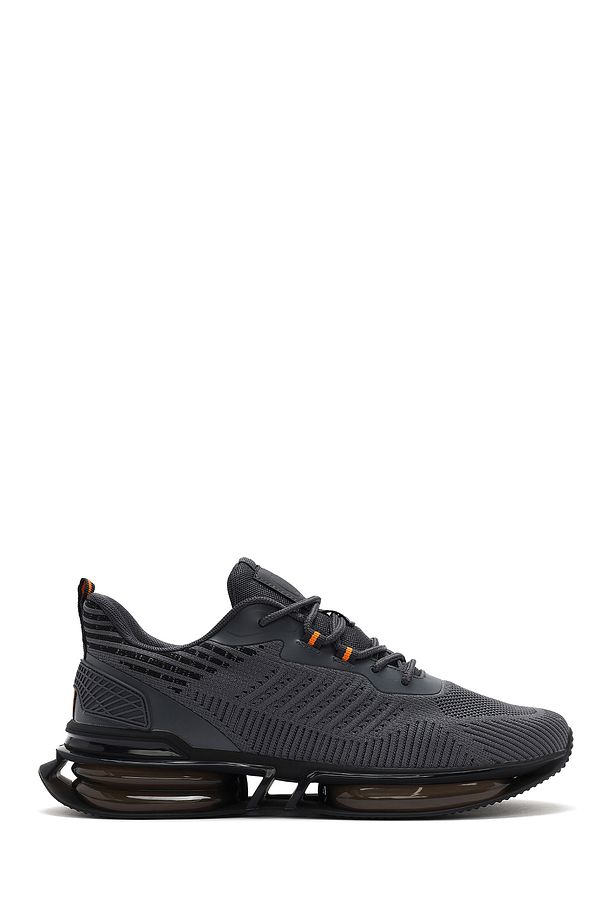 Zero Erkek Gri Bağcıklı Kalın Tabanlı Sneaker 25sfd69446f - 1