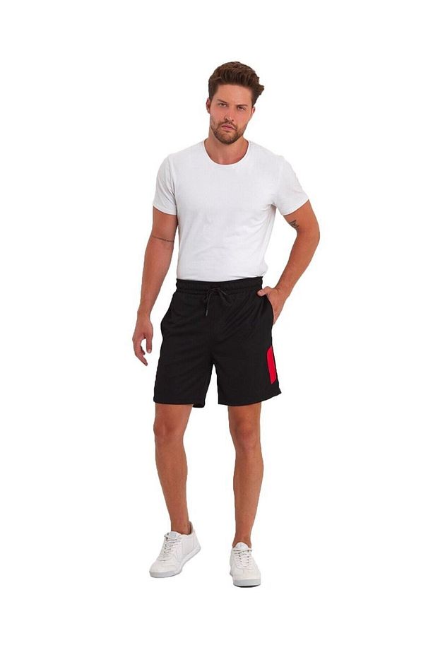 Siyah Polyester Erkek Spor Şort - 4
