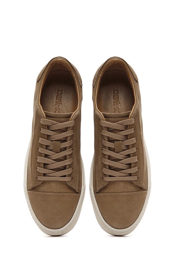 Erkek Bej Bağcıklı Nubuk Deri Sneaker 25sfd6105v3 - 7