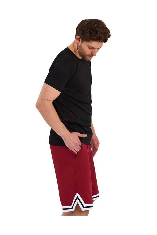 Erkek Polyester Beyaz Şeritli Basketbol Şort - 7