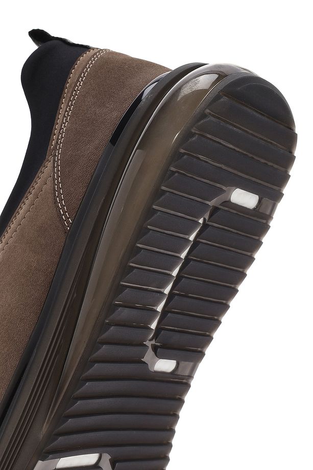 Erkek Vizon Bağcıklı Kalın Tabanlı Süet Deri Casual Sneaker 25sfd640810 - 8