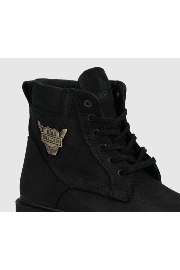 Siyah Deri Kadın Bot - 5