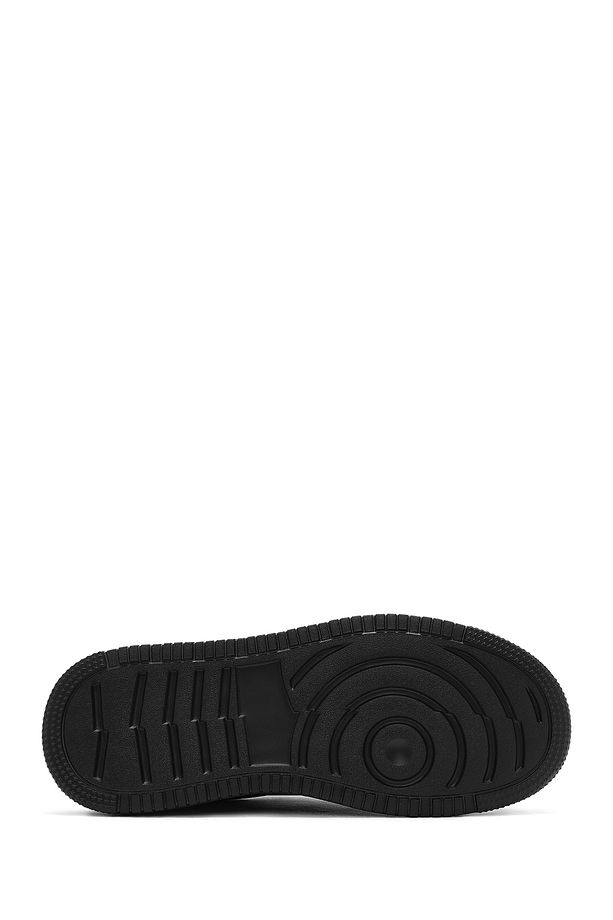 Erkek Siyah Bağcıklı Kalın Tabanlı Sneaker 25SFD69366F - 4