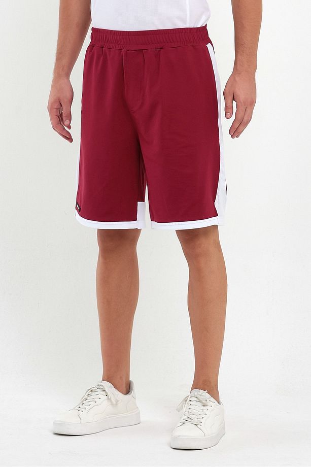 File Şeritli Polyester Erkek Spor Şort - 3