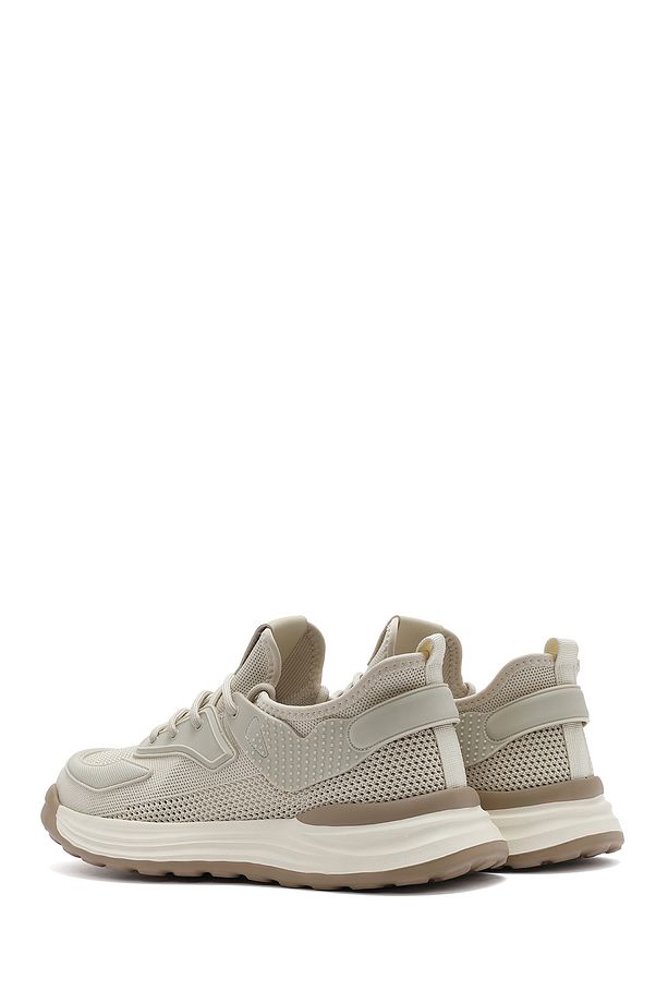 Erkek Bej Bağcıklı Kalın Tabanlı Sneaker 25SFD69286F - 5