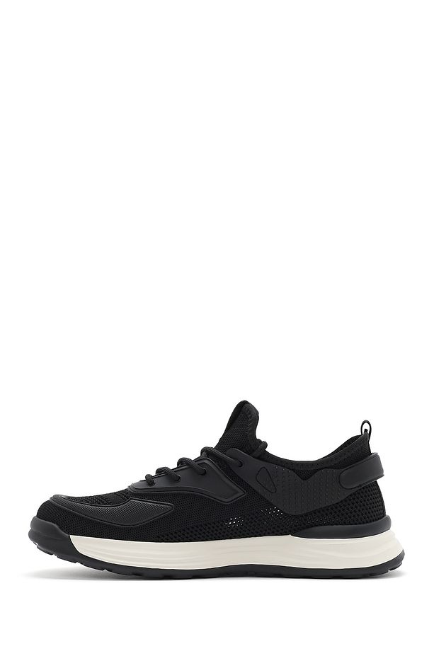 Erkek Siyah Bağcıklı Kalın Tabanlı Sneaker 25SFD69286F - 4