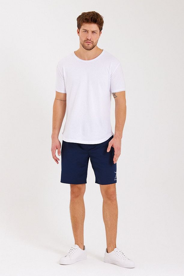 Erkek Reflektör Logo Regular Fit Cepli Spor Şort - 8
