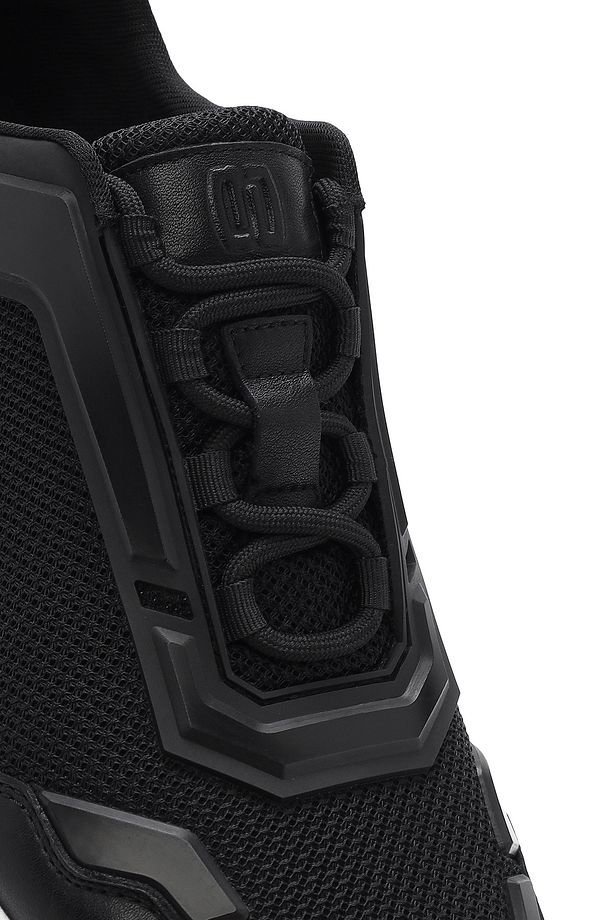 Erkek Siyah Bağcıklı Kalın Tabanlı Sneaker 25SFD69516F - 8