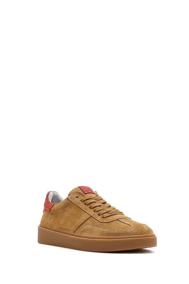 Kadın Taba Bağcıklı Süet Deri Sneaker 25SFD370910 - 6