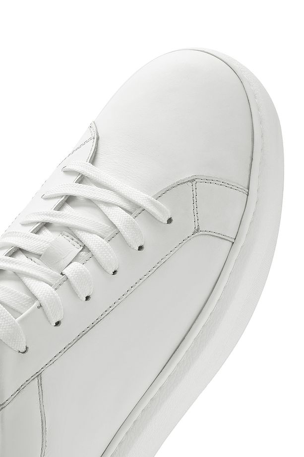 Erkek Bej Bağcıklı Kalın Tabanlı Deri Sneaker 25SFD69536F - 8