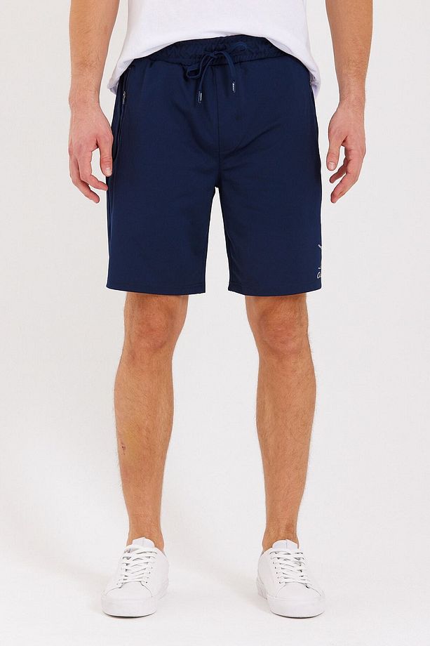Erkek Reflektör Logo Regular Fit Cepli Spor Şort - 3